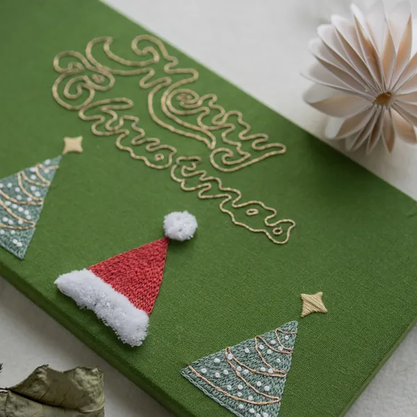 Handmade Christmas Embroidery Wall Decor — view 3