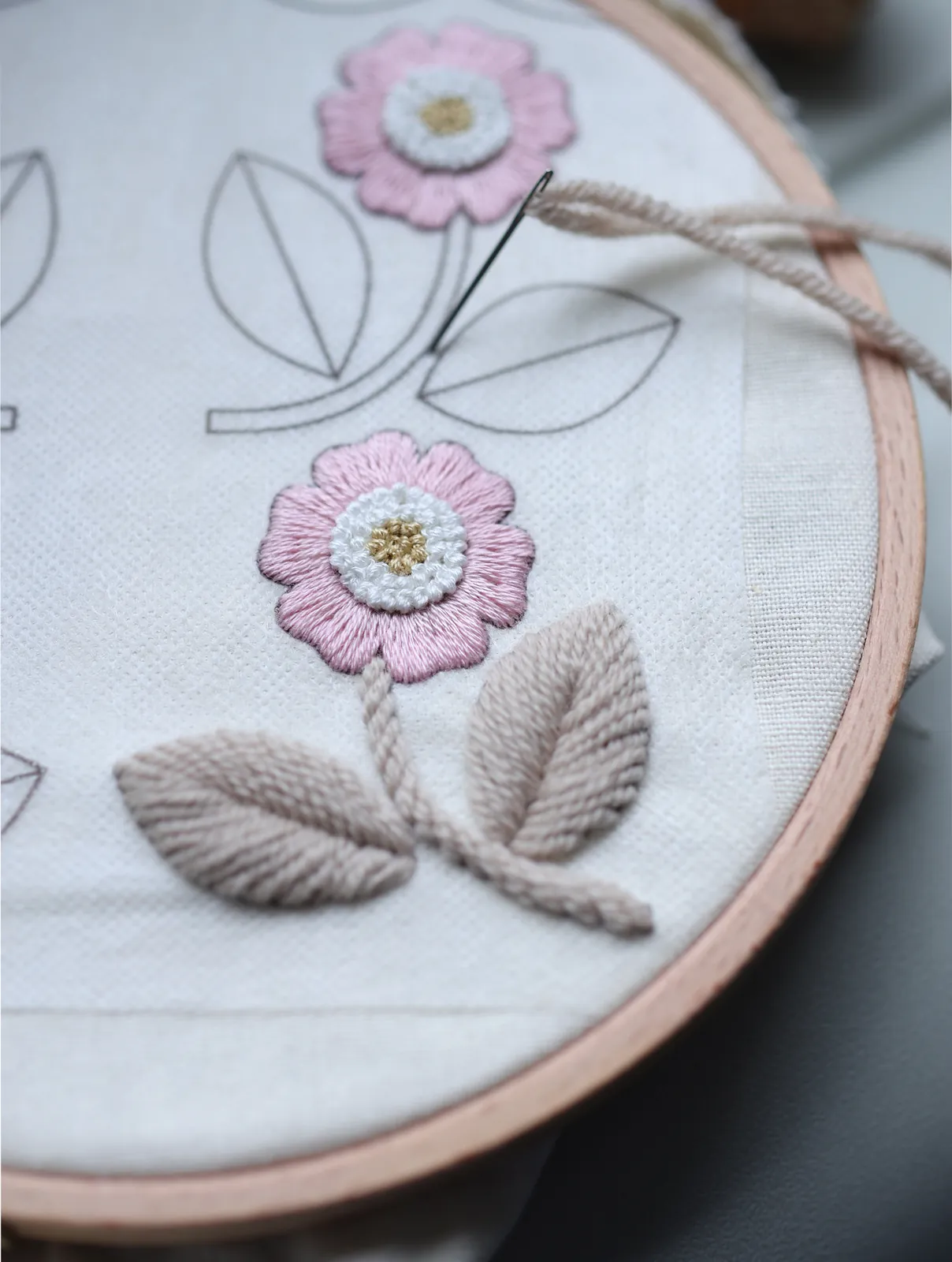 The Hand-Stitched Flora Canvas Tote — view 4