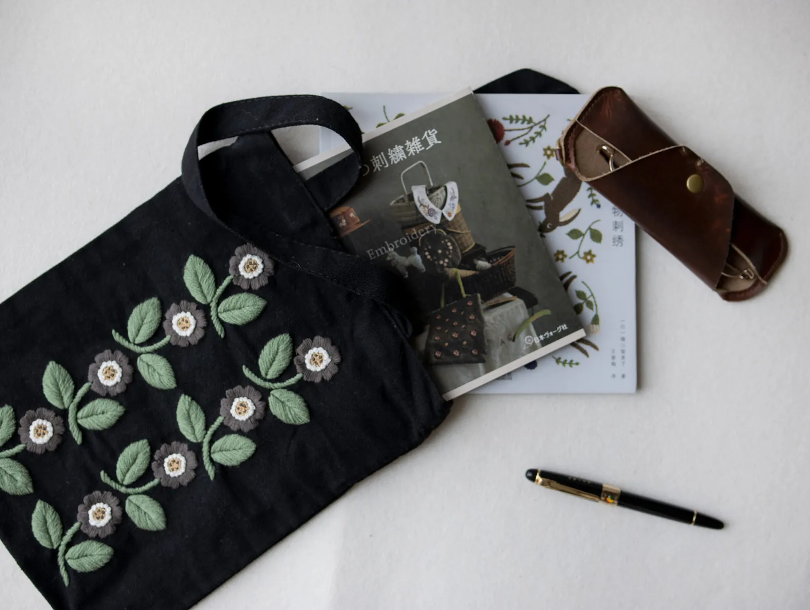 The Hand-Stitched Flora Canvas Tote — view 3