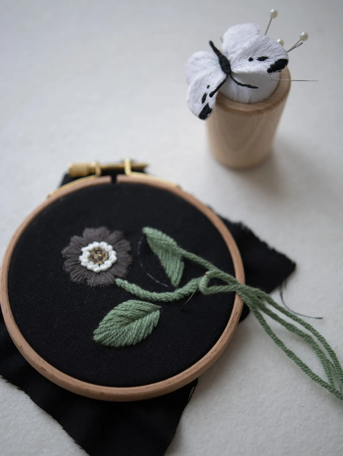 The Hand-Stitched Flora Canvas Tote — view 5
