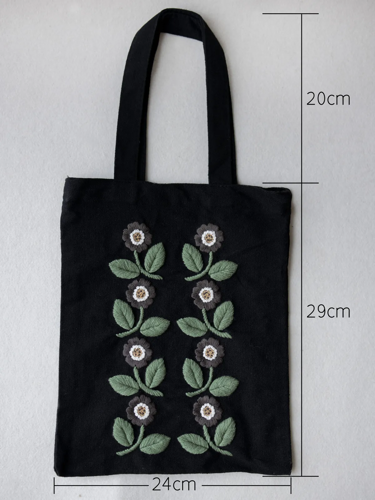The Hand-Stitched Flora Canvas Tote — view 7