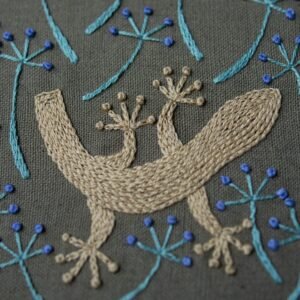 you scared me, hand embroidered wall art