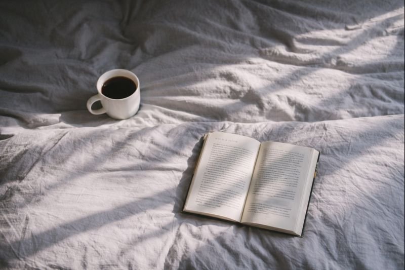 coffee and book